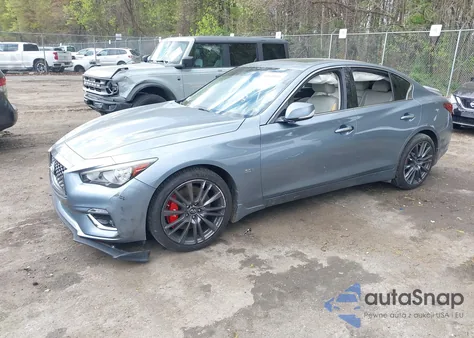 2018 Infiniti Q50 3.0T Luxe z USA, uszkodzony, nr VIN JN1EV7AP1JM590220